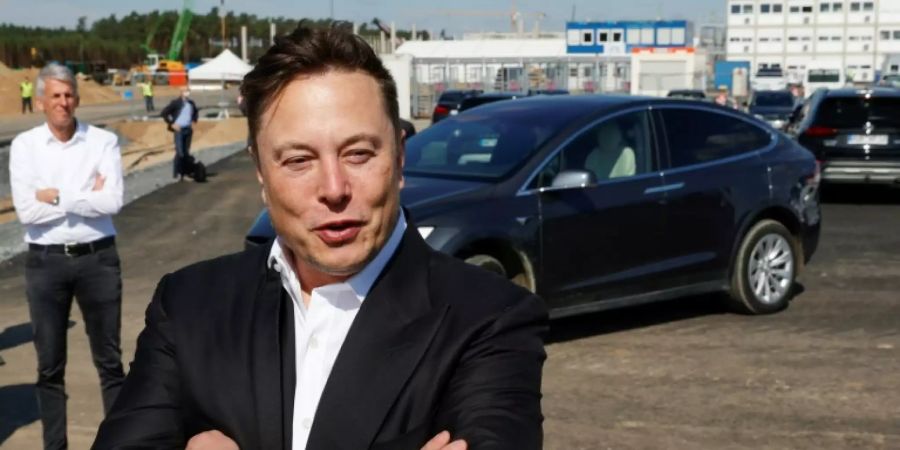 Elon Musk im September in Grünheide