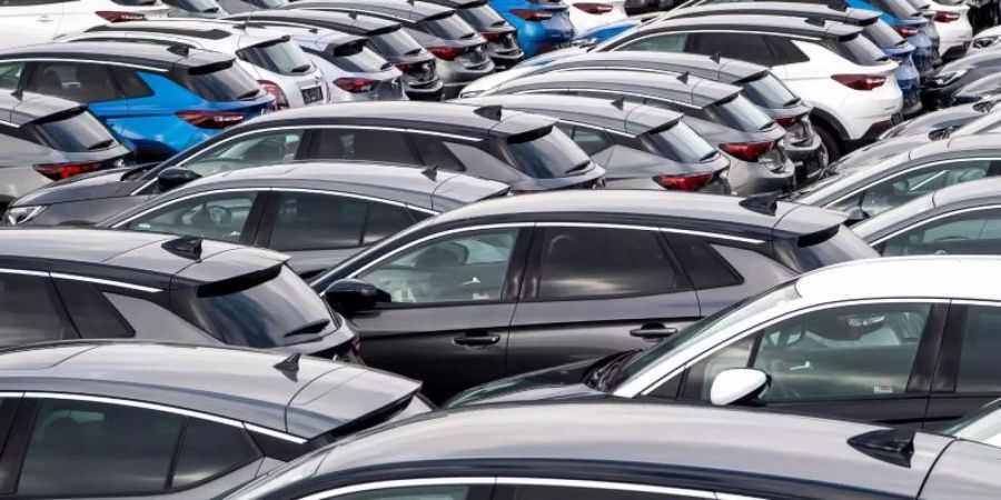 Autos am Terminal zur Verschiffung von Gebrauchtwagen aus Europa. Foto: Sina Schuldt/dpa