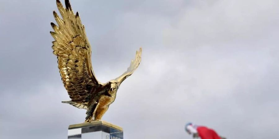Objekt der Skispringer-Begierde: Der goldene Adler. Foto: Angelika Warmuth/dpa