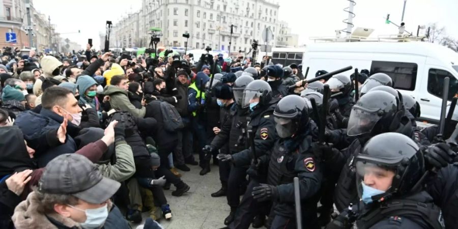 Demonstration in Moskau