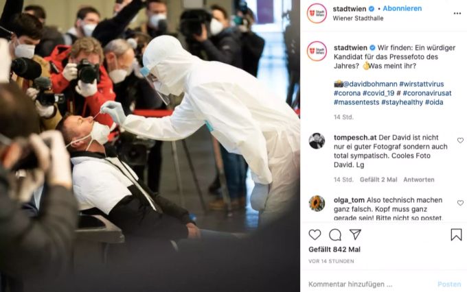 Wien beginnt mit dem Massentest. massentest wien