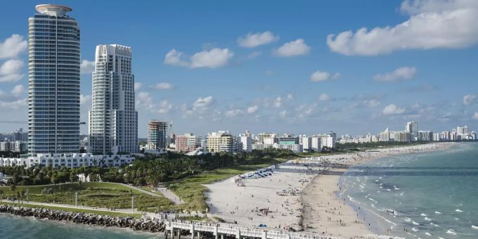 Blick auf die Stadt Miami. Miami