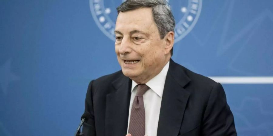 Italiens Ministerpräsident Mario Draghi setzt im Kampf gegen das Coronavirus auf den «Grünen Pass». Foto: Roberto Monaldo/LaPresse/AP/dpa