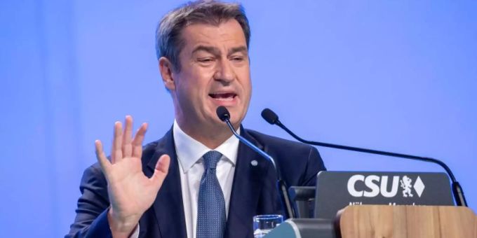 Nürnberg - Söder stellt sich klar hinter Laschet - Attacken auf Scholz