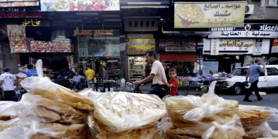 Eine Bäckerei im Jahr 2016 in Damaskus