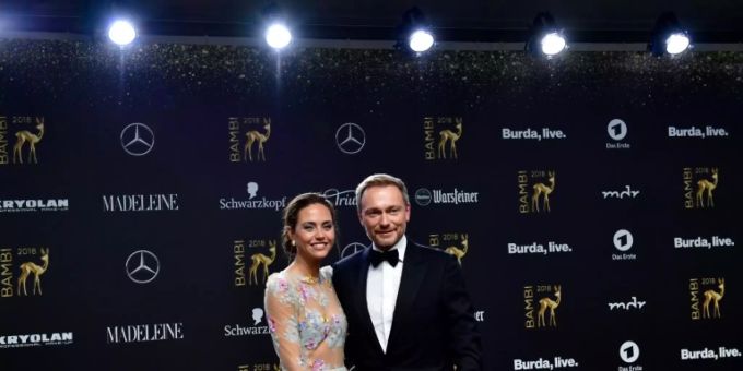 Christian Lindner und Franca Lehfeldt im Jahr 2018 Christian Lindner und Franca Lehfeldt im Jahr 2018