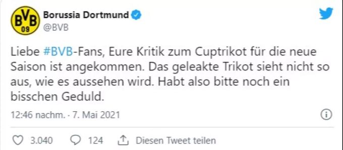 Schon im Mai muss der BVB seine Fans wegen des Designs beruhigen. BVB