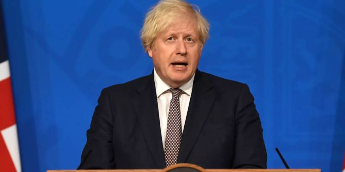 Boris Johnson, Premierminister von Grossbritannien, bei einer Pressekonferenz in der Downing Street. Boris Johnson