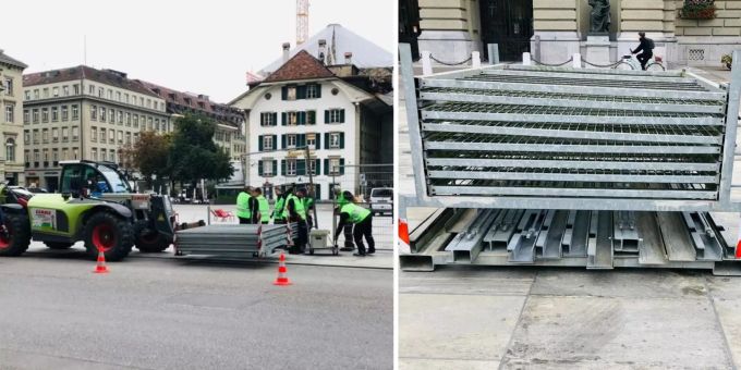 Demo trotz Verbot? - Stadt macht ernst: Bern zäunt das Bundeshaus ein!