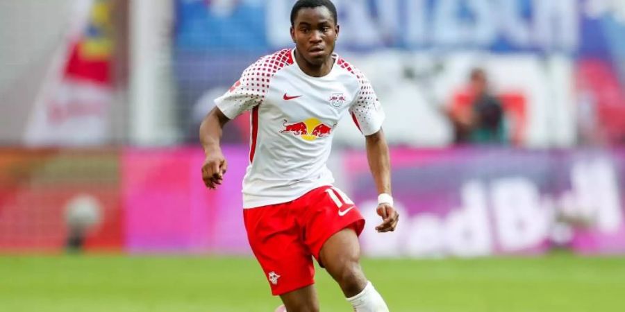 Ademola Lookman wechselt auf Leihbasis zu Leicester City in die englische Premier League. Foto: Jan Woitas/dpa-Zentralbild/dpa