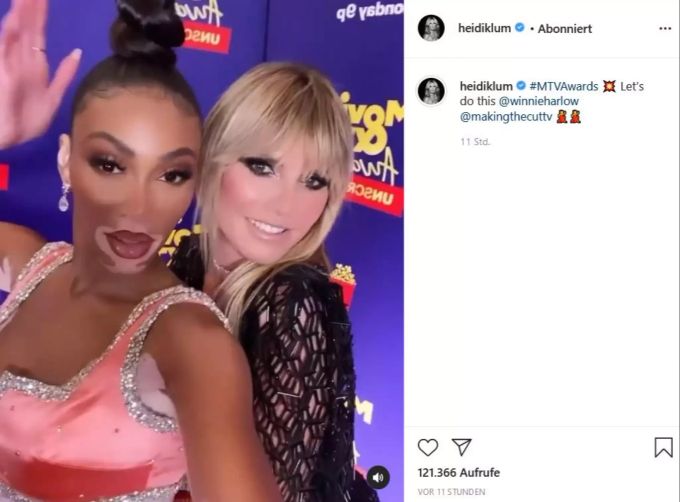 Winnie Harlow und Heidi Klum bei den MTV Movie & TV Awards. heidi klum