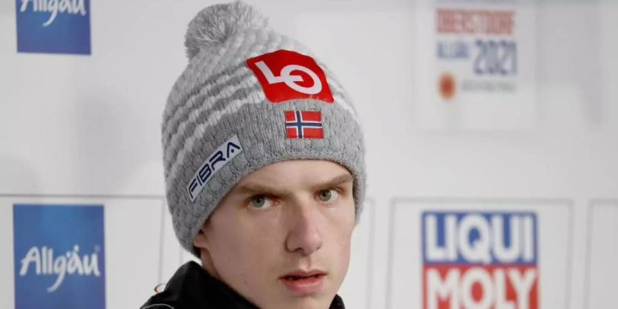 Wurde positiv auf Corona getestet: Skisprungstar Halvor Egner Granerud. Foto: Daniel Karmann/dpa