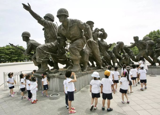 Ein Denkmal in Seoul in Erinnerung an den Koreakrieg. Koreakrieg Denkmal