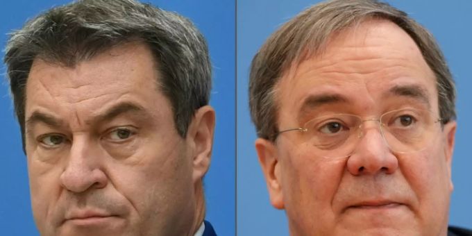 Markus Söder (l.) und Armin Laschet (r.) Markus Söder (l.) und Armin Laschet (r.)