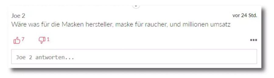 Lesen die Maskenhersteller die Kommentare eigentlich auch?