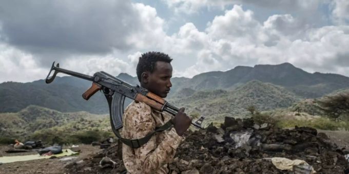 Ein Soldat in Tigray. (Archivbild) Äthiopien