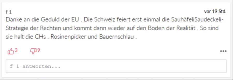 Ein User bedankt sich bei der EU für ihre Geduld.