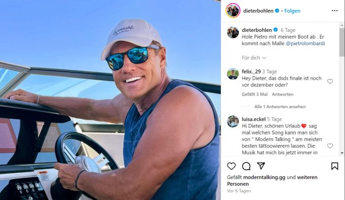 Diese Muskelpracht lässt die Fans von Dieter Bohlen zweifeln. dieter bohlen muskeln