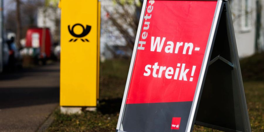 Die Warnstreiks bei der Post gehen zwei weitere Tage weiter.