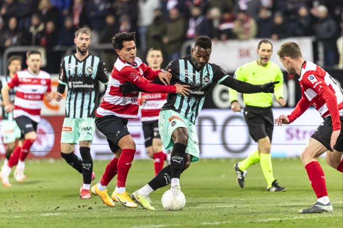 Jean-Pierre Nsame vom FC St.Gallen kommt gegen Winterthur nicht auf Touren. FC St.Gallen
