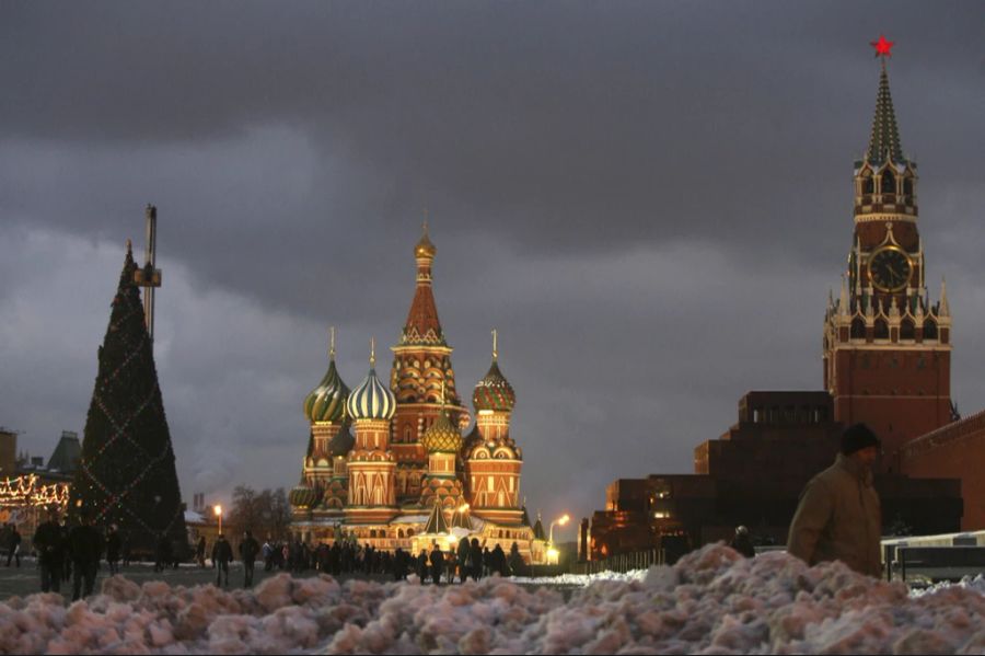 Der Rote Platz in Moskau. Hier wollte Schamane Gabyschew seine Zeremonie abhalten, um böse Geister aus dem Kreml zu vertreiben.