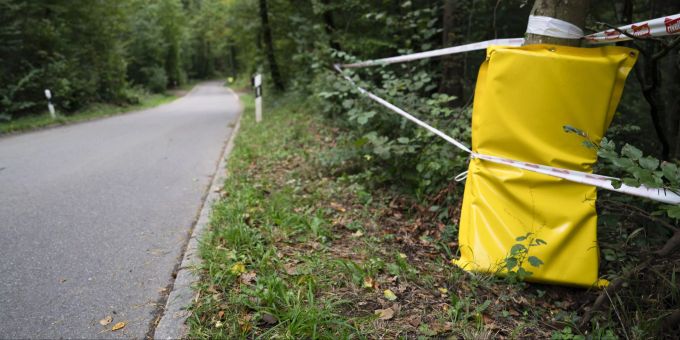Die mutmassliche Unfallstelle von Muriel Furrer. Til Buergy/KEYSTONE/dpa Muriel Furrer Rad-WM Zürich