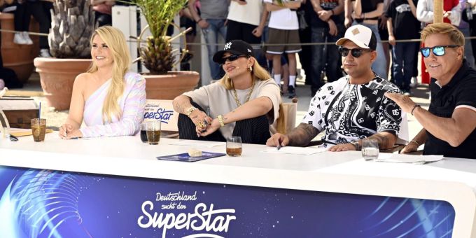 Von links: Beatrice Egli, Loredana, Pietro Lombardi und Dieter Bohlen. loredana