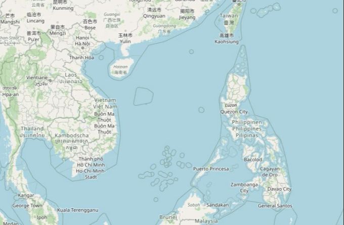 Der Taifun hatte sich von den Philippinen über Hainan und Festlandchina bis nach Vietnam vorgearbeitet. Mehrere Tote Karte Südostasien
