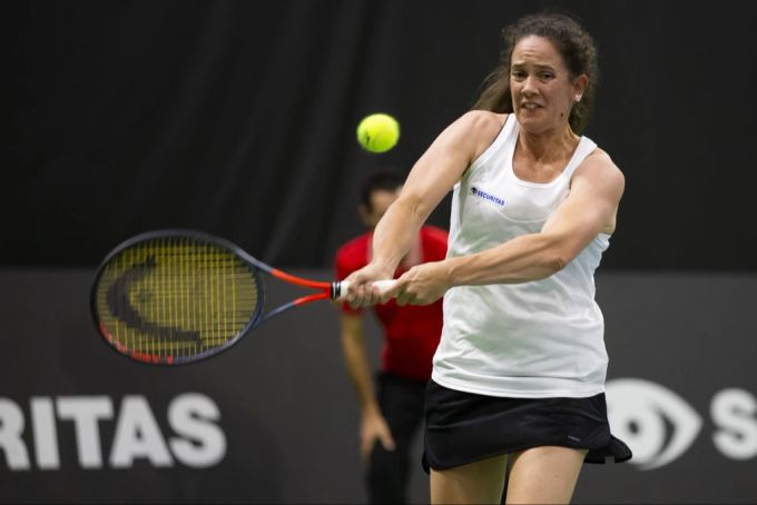 Patty Schnyder beim «Securitas Pro Cup» im Jahr 2020. Patty Schnyder