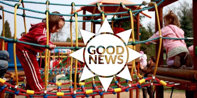 Mädchen Spielplatz gebaut