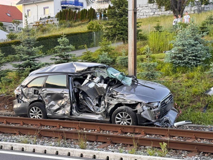 Das verunfallte Auto.