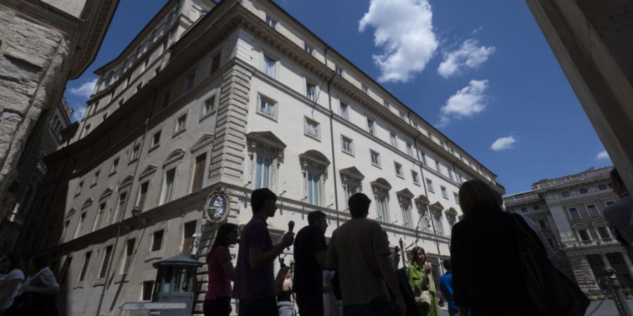 ARCHIV - Palazzo Chigi, der Amtssitz des italienischen Ministerpräsidenten. Foto: Marijan Murat/dpa