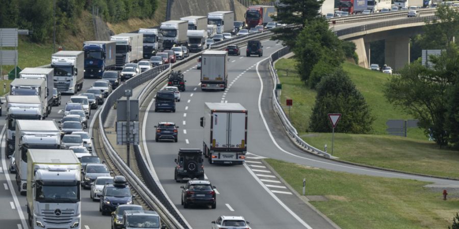 Es ist ein bekanntes Bild zu Ferienzeiten vor dem Gotthard-Nordportal: Der Verkehr staut sich jeweils auf mehreren Kilometern. (Archivbild)