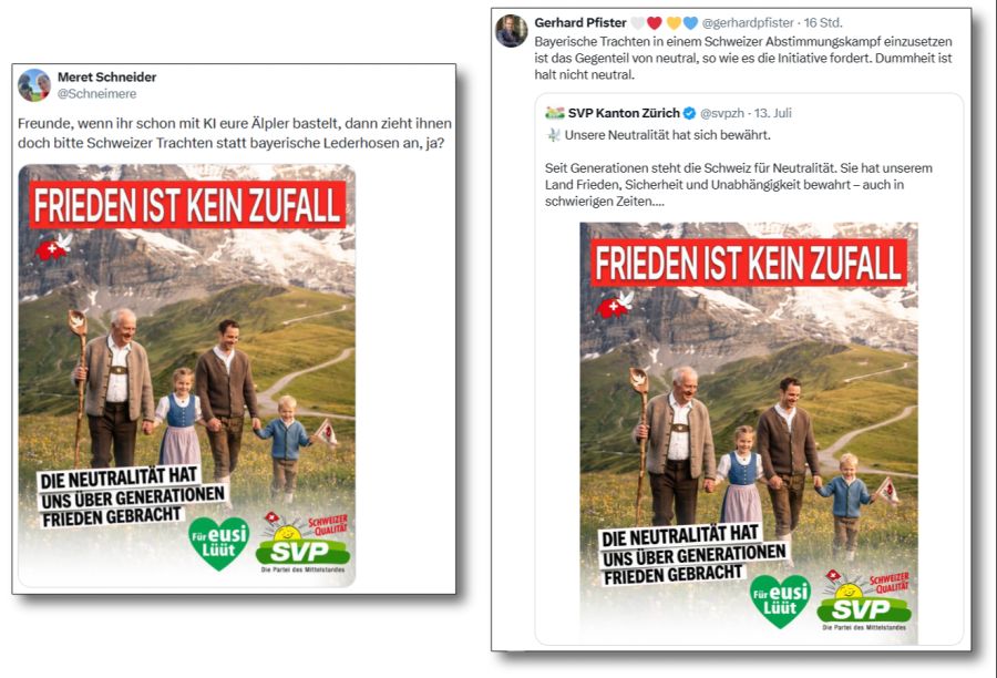 SVP Lederhosen Neutralitätsinitiative