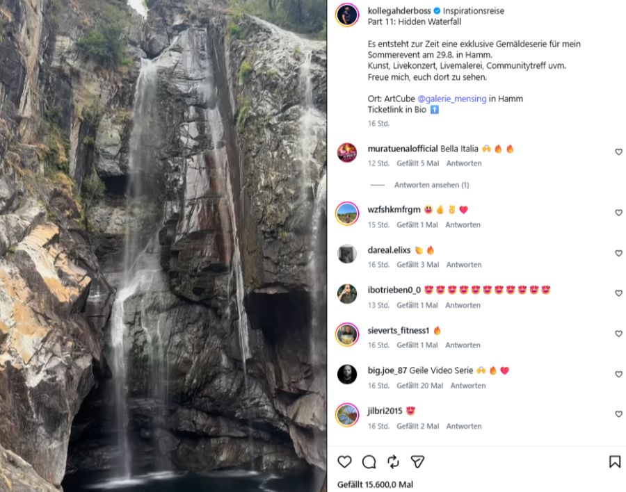 Es handelt sich um den «Cascata del Salto» in der Gemeinde Maggia.
