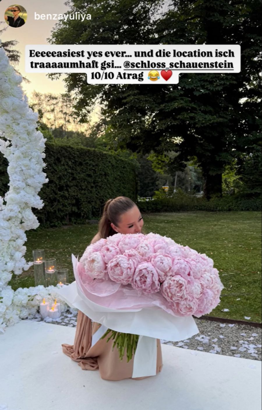 Yuliya Benza ist hin und weg vom romantischen Antrag.