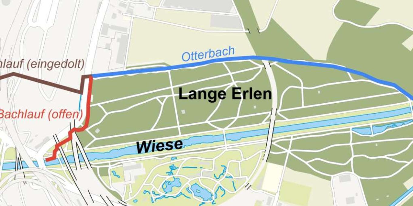 Der Otterbach soll künftig oberirdisch durch Basel fliessen