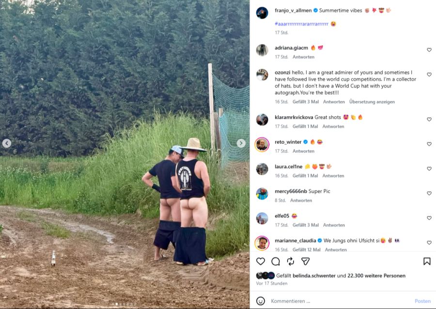 Franjo von Allmen lässt die Hosen runter.