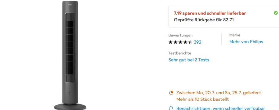 Der Galaxus-Topseller ist vergriffen – Nachschub gibt es frühestens ab dem 20. Juli.