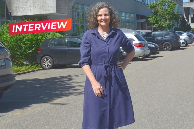 Gemeindepräsidentin Barbara Schaffner freut sich über den Entscheid von Hitachi, sich im Industriegebiet Otelfingen niederzulassen. Bild: Judith Sacchi