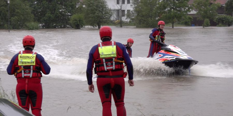 Hochwasser in Bayern - Fischach