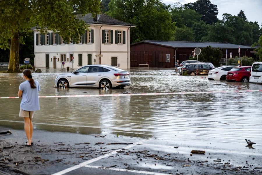 Die Überschwemmung in Morges VD war am Dienstagabend enorm.