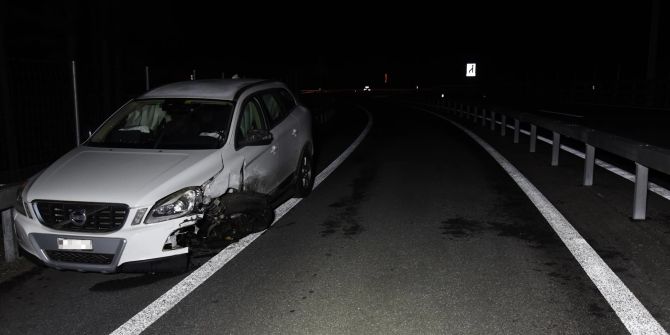 Selbstunfall auf A13.