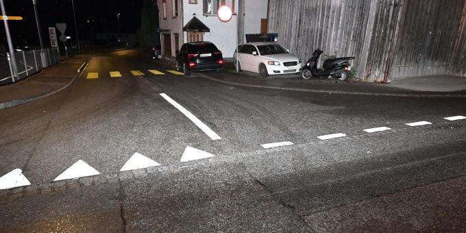 Lüchingen SG: Unfall zwischen Roller und Auto. Lüchingen SG