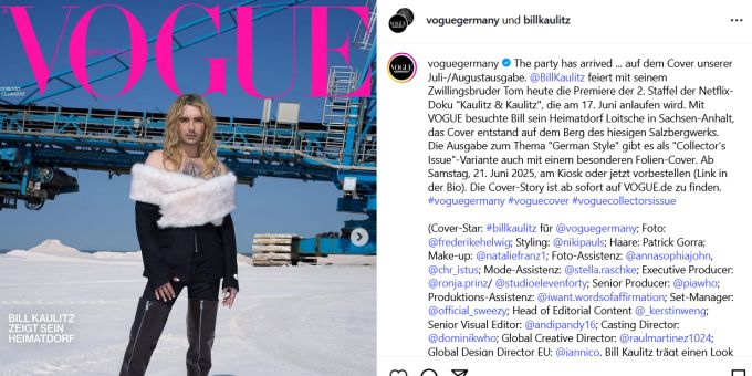 Bill Kaulitz auf dem Cover der Vogue. bill kaulitz vogue