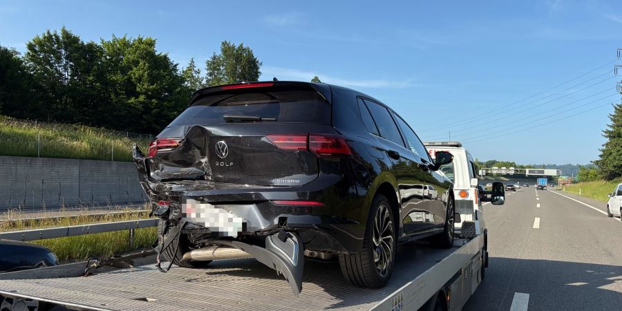 Auffahrkollision auf Stadtautobahn