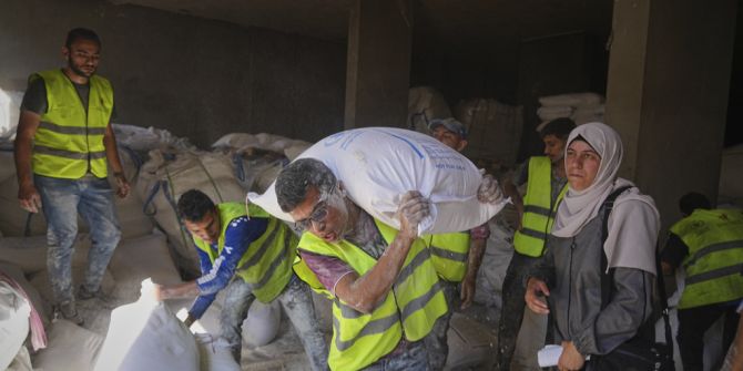 Lebensmittelausgabe in Gaza