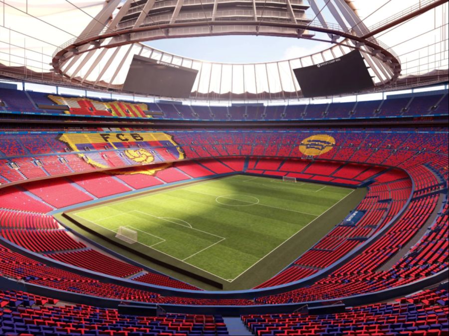 So soll das neue Camp Nou dereinst aussehen. (Animationsbild)