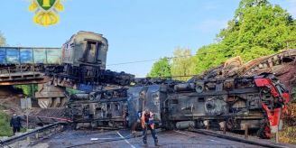 Kiew - Zug in russisch kontrolliertem Gebiet wurde gesprengt