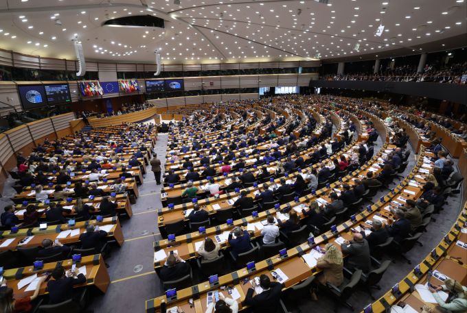 Das EU-Parlament in Brüssel. EU-Parlament